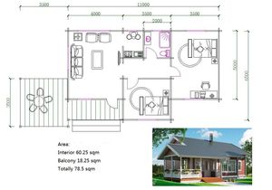 <span class=keywords><strong>Casa</strong></span> de Madera Completa de Estilo Rústico Norteamericano, Cabaña de Troncos con Dormitorio, Cocina y Sala de Estar, Solución Completa - Product Image 6