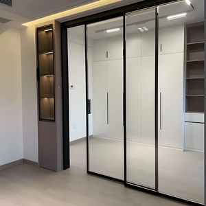 <span class=keywords><strong>Porte</strong></span> patio coulissante moderne en aluminium à <span class=keywords><strong>double</strong></span> vitrage, résistante aux intempéries, 96 x 80, pour salon extérieur, fabriquée aux États-Unis - Product Image 2