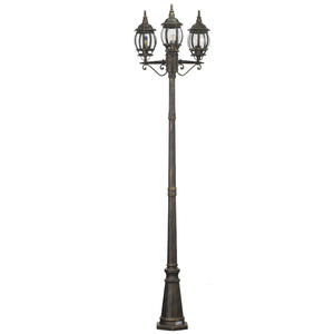 חיצוני גן ויקטוריה יוקרה עתיקים ברזל יצוק מנורת אור אלומיניום שחור הוביל רחוב אור אורות - Product Image 5