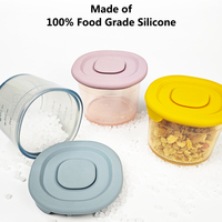 4oz Vente en gros Contenants de stockage anti-fuite pour collations alimentaires Contenants pour aliments pour bébés en silicone sans Bpa Couvercles à trous pour vapeur
