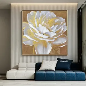 Peintures décoratives personnalisées peintes à la main, peintures à l'huile, peintures chinoises de <span class=keywords><strong>fleurs</strong></span> pour la décoration de la maison - Product Image 2