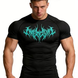 Magliette Sportive da Uomo a Compressione ad Asciugatura Rapida, Tessuto Traspirante ed Elastico, Maglie Fitness per <span class=keywords><strong>Corsa</strong></span>, Allenamento e Yoga - Product Image 6