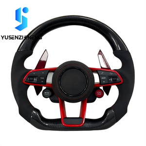 Volant de voiture personnalisé en cuir et fibre de carbone pour <span class=keywords><strong>Audi</strong></span> R8 A4 B9 A5 B8 Q3 A3 S5 B8.5 S3 A6 C7 S4 B9 A7 S4 A3 Q5 SQ5 A8 D3 D4 RS - Product Image 6
