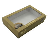 Leere Geschenkverpackung für dunkle Schokolade mit individuellem Goldfolien-Logo, Papierverpackung, Schokoladenbox mit Laschen