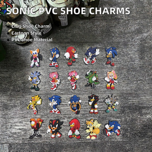 Custom Sonic PVC Cartoon Clog <b>Shoe</b> Charms <b>Soft</b> Decorative Button for DIY Gifts New Product for <b>Shoe</b> Decorations Vietnamese Brand - Product Image 3