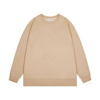 Sweat-shirt unisexe d'hiver de haute qualité, col rond surdimensionné, personnalisable pour la broderie, anti-boulochage, anti-rétrécissement