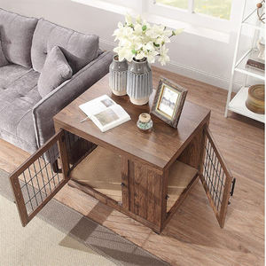 Muebles para mascotas, Jaula de madera para <span class=keywords><strong>perros</strong></span>, mesa auxiliar, cama para cachorros, casa moderna para <span class=keywords><strong>perros</strong></span>, jaula para perrera - Product Image 1