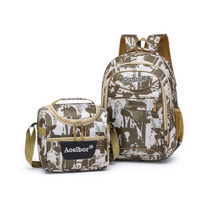2 Pieces Set of Student <b>Backpack</b> Lunch Bag for Teenagers Primary Middle High School & <b>College</b> - Product Image 2