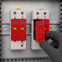 Dispositif de protection contre les surtensions DC 600V SPD 2P 40kA Type 2 Parafoudre solaire photovoltaïque 600VDC UCPV Protection modulaire sur rail DIN pour système PV