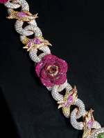 Collier cubain personnalisé en argent S925 avec moissanite VVS glacée, pendentif Hip Hop 3D Maison Flamme Rose