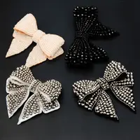 Handgemachte niedliche Bogen bling Diamant Patches Designer DIY Kristall Patch auf Strass Patches für Schuhe nähen