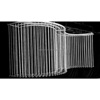 Rideau de plafond en perles acryliques en forme de vague, rideaux de cristal, lustres pour la décoration de mariages, événements et fêtes