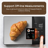 Báscula de Cocina Digital Electrónica Inteligente con Sensores de Alta Capacidad, Báscula para Alimentos de 5 kg, 11 lb, 500 g de Capacidad, con Batería