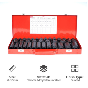 Jeu de douilles à chocs métriques Torx Podofo 35 pièces à 6 points, entraînement carré 1/2 pouce, kit d'outils à main pour voiture, clé à douilles 8-32 mm pour réparation - Product Image 4