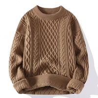 Pull-over en tricot torsadé épais pour homme, style senior, automne-hiver, Noël, pour couple, plusieurs couleurs au choix
