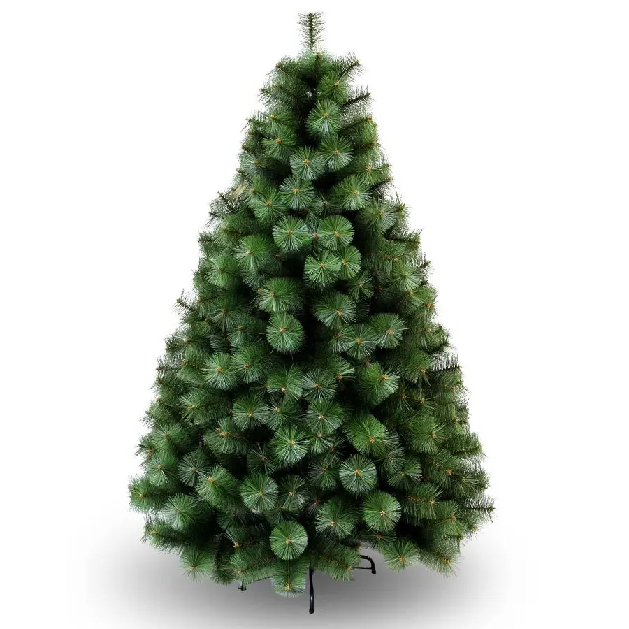 Green PVC tree with pinecones christmas tree artificial hanged Christmas Tree With LED