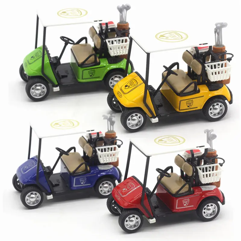 Großhandel 1:36 Golfwagen Alloy Druckguss Auto-Modus Spielzeug zurückziehen Mini Druckguss Auto-Modell Figurspielzeug für Kinder Geschenke