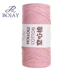 Bojay 150G 2Mm Rỗng Bông Bện Sợi Bông Ống Crochet Dệt Kim Sợi