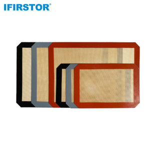 Bán buôn không thấm nước Silicone bột Pastry Mat cấp thực phẩm tái sử dụng sợi thủy tinh không trượt Silicone Baking Mat - Product Image 4