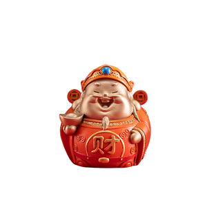 Tong Jin Sui Yue, lindo adorno de cobre del Dios de la riqueza, pieza única roja para decoración de escritorio y oficina, regalo de Año Nuevo Chino - Product Image 3