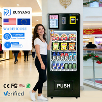 Máquina Expendedora Automática Combinada Inteligente Personalizada RUNYANG, Operada con Monedas, para Alimentos y Bebidas