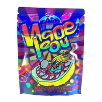 Sachet Mylar personnalisé 3,5g anti-odeur, pochette verticale thermoscellable pour tabac, tube de rangement, vente en gros, logo personnalisé