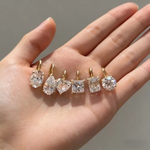 0.5ct-1ct Lab Grown Diamond <strong>Pendant</strong> 14K 18K <strong>Solid</strong> <strong>Gold</strong> PT950 NGTC Certified Classic Style in Stock Synthetic Diamond <strong>Pendant</strong> - Product Image 1