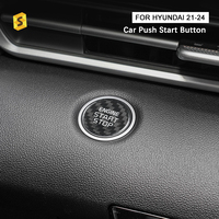 ShaSha voiture Turing pièces accessoires de voiture en Fiber de carbone voiture bouton de démarrage en carbone pour Hyundai 2021-2024