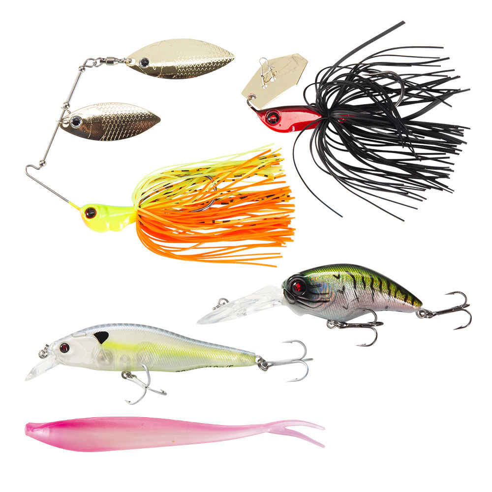 釣り用ルアーの組み合わせ クランクベイト ソフトベイト ミノー