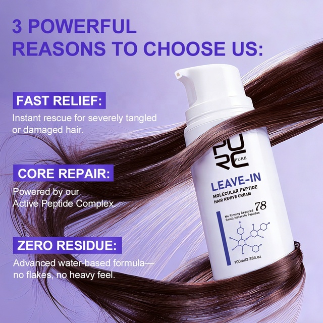 China Manufacturer Wholesale Leave-in Hair Mask Treatment Peptide Repair Hair Soft Shiny Molecular Peptide Hair Revive Cream