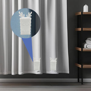 עמיד למים וילון סיליקון כבד עמיד למים מגנטים מקלחת חיצונית שקלו וילונות עם ראות גבוהה בצבעים בהירים - Product Image 2