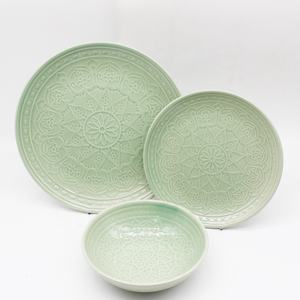 Juego <span class=keywords><strong>de</strong></span> cena <span class=keywords><strong>de</strong></span> <span class=keywords><strong>gres</strong></span> moderno y elegante <span class=keywords><strong>de</strong></span> 12 piezas con decoración <span class=keywords><strong>de</strong></span> superficie en relieve diseño único nórdico muestras gratis para ver - Product Image 1