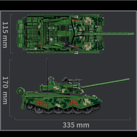 Modèle de char d'assaut allemand Tiger Panzer, jouet pour enfants, briques en plastique, ensemble de blocs de construction
