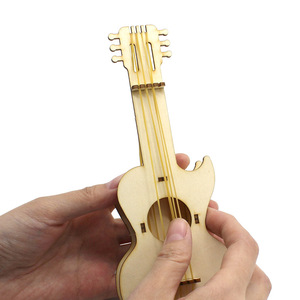 Mini kit de guitare en bois à monter soi-même pour enfants, jouet éducatif, projet scientifique, 8 à 13 ans, unisexe - Product Image 4