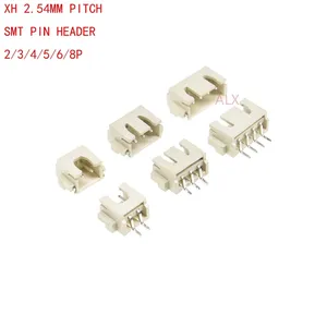 XH2.54 एसएमडी श्रीमती सही कोण कनेक्टर 2.54MM पिच पुरुष पिन हैडर 2P/3P/4P/5P/6P/8P/पीसीबी बोर्ड के लिए एलईडी पट्टी कनेक्टर