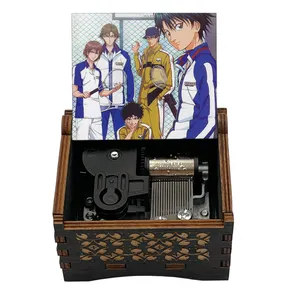 Anime Prince of Tennis carillon meccanico, Dear Prince Song regali personalizzati in legno nero per la decorazione domestica dei fan
