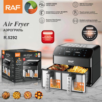 Pile Panier Commercial Friteuse À Air pour Restaurants 2025 Double De 4L Deux Battants Chine Sur Four Friteuse À Air 8 Litres pour La Maison