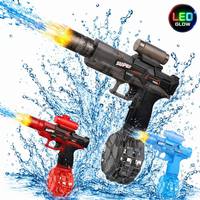 Дропшиппинг: Моторизованный стреляющий игрушечный пистолет с LED-подсветкой, без минимального заказа, для летних игр на улице и вечеринок в саду, новинка
