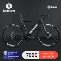 Bicicleta de Carretera Urbana de 28 Pulgadas y 18 Velocidades, con Cuadro de Aleación de Aluminio Ligero, Manillar Curvo, Cableado Interno y Frenos de Disco, Éxito de Ventas en EE. UU.