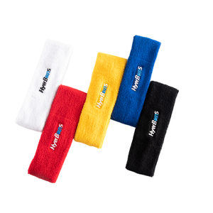 النساء الرجال مخصص الرياضية تيري القماش التطريز كرة السلة رئيس كرة القدم العصابة مرونة القطن الجاف قبضة التخميم عقال - Product Image 1