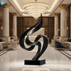 منحوتة فنية حديثة من الفولاذ المقاوم للصدأ على شكل لهب متحرك قابلة للتخصيص - Product Image 2