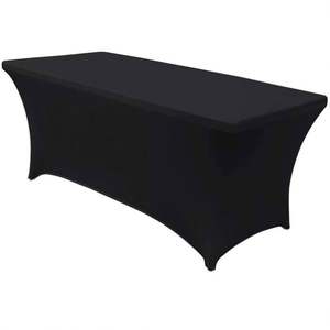 Couverture de table nappes en gros sur mesure n'importe quel logo polyester imperméable ajusté extensible spandex carré imprimé géométrique - Product Image 4