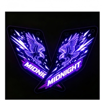 Autocollant EL pour moto 12V avec un éclat spectaculaire qui attire l'attention en quelques secondes. Parfait pour la conduite nocturne. Laissez votre vélo être l'étoile