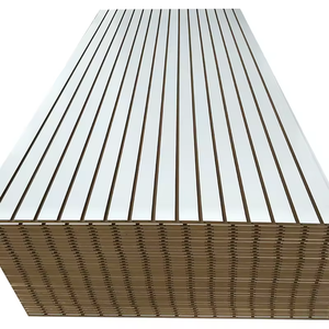 Pannello in doghe MDF 4ft x 8ft con rivestimento in melamina bianca - Product Image 2