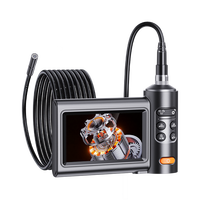 Endoscope industriel numérique avec écran 4,3 pouces, caméra serpent 1080P avec câble rigide 8 mm, étanche pour canalisations d'égout et de drainage