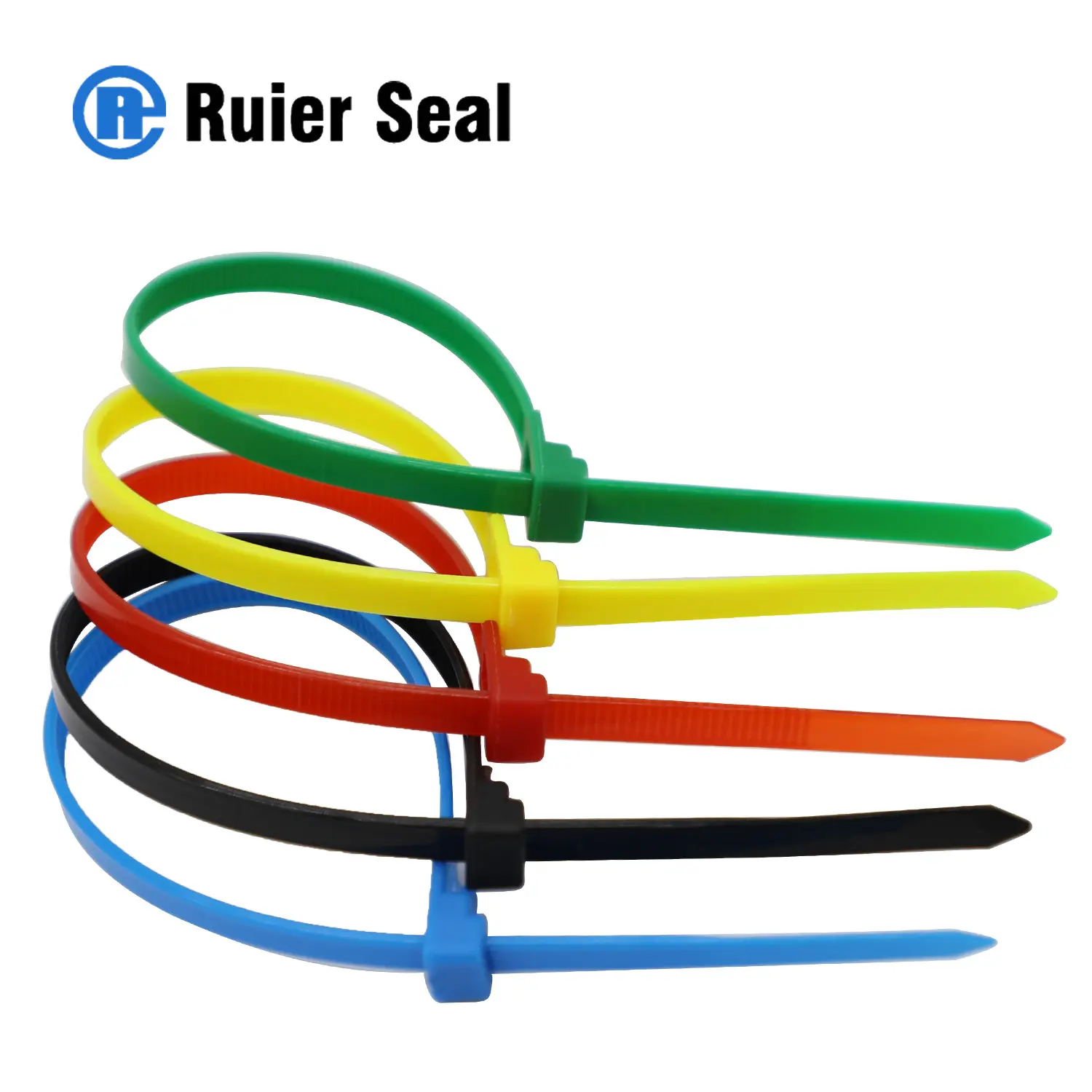 Yeniden kullanılabilir kablo bağı plastik naylon 66 kablo bağı renkli OEM iyi ambalaj zip kravat RECT003