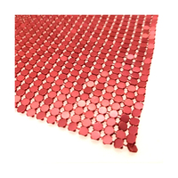 Maille en aluminium décorative en cristal de Rhinestone coupant le tissu de fil d'armure toile pour la technique tissée par vêtement