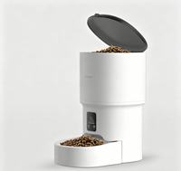 Comedero Automático para Mascotas con Control por WiFi y Bluetooth desde el Móvil, Temporizador Inteligente, Función de Dispensación de Granos, Apto para Gatos
