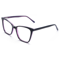 Monture de lunettes classique œil-de-chat Elan Optical RD26047, prix usine, monture complète en acétate pour femme, lunettes optiques écologiques
