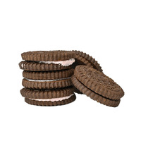 Vente chaude de haute qualité 100G * 40 Mini Sandwich Biscuits Petits craquelins sucrés croustillants noirs 3 saveurs Sacs en plastique emballés